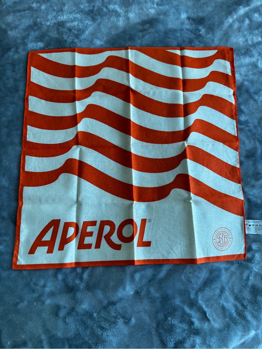 Aperol Orange & White Logo Silk Scarf